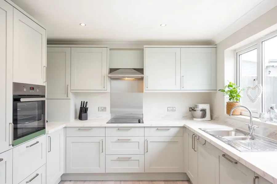 A bright white kitchen — interior painting in New Bedford, MA
